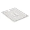 Cambro Camwear 20CWCHN135 Transparent, Polycarbonate, Couvercle À Poignée Avec Encoche Pour Cuillère (Demi Grandeur) -Magasin D'Articles De Cuisine 20CWCHN135 A1L0 0321 s01 Z