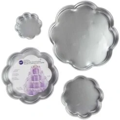 Wilton Casseroles, Aluminium, "Pétale De Fleur", 4 Pièces (15, 23, 30, 38 CM)