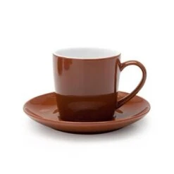 Ensemble D'Espresso En Grès, BIA Cordon Bleu, Brun