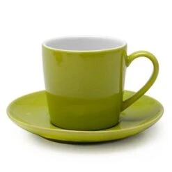 Ensemble De Cappuccino En Grès, BIA Cordon Bleu, Vert