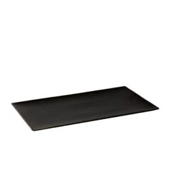 Assiette Rectangulaire 13.75po. × 8po. ( 34.5 × 21 Cm) , Forme Azia, Noir