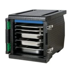 CONTENEUR ISOTHERME, 8 RAILS POUR LE TRANSPORT DE NOURRITURE CHAUDE OU FROIDE