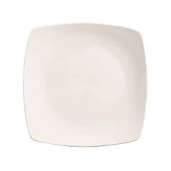 Assiette Carrée En Porcelaine, 11 Po, "Porcelana"