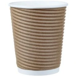 TASSES À CAFÉ ISOLÉES ET ONDULÉES 295ML - 100/PQ
