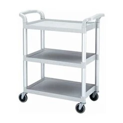 Chariot Utilitaire, 3 Étagères, 83 X 40.6 X 96.5 CM, Gris