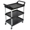 Rubbermaid Chariot Utilitaire, 3 Étagères, 83.8 X 45.7 X 94 CM, Noir 2 Rubbermaid Chariot Utilitaire, 3 Étagères, 83.8 X 45.7 X 94 CM, Noir -Magasin D'Articles De Cuisine Fg342488bla Z