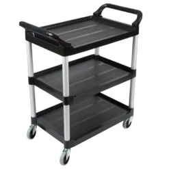 Rubbermaid Chariot Utilitaire, 3 Étagères, 83.8 X 45.7 X 94 CM, Noir