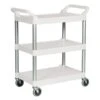 Rubbermaid Chariot Utilitaire, 3 Étagères, 83.8 X 45.7 X 94 CM, Blanc -Magasin D'Articles De Cuisine Fg342488owht Z