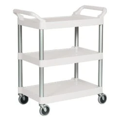 Rubbermaid Chariot Utilitaire, 3 Étagères, 83.8 X 45.7 X 94 CM, Blanc
