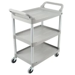 Rubbermaid Chariot Utilitaire, 3 Étagères, 83.8 X 45.7 X 94 CM, Platine