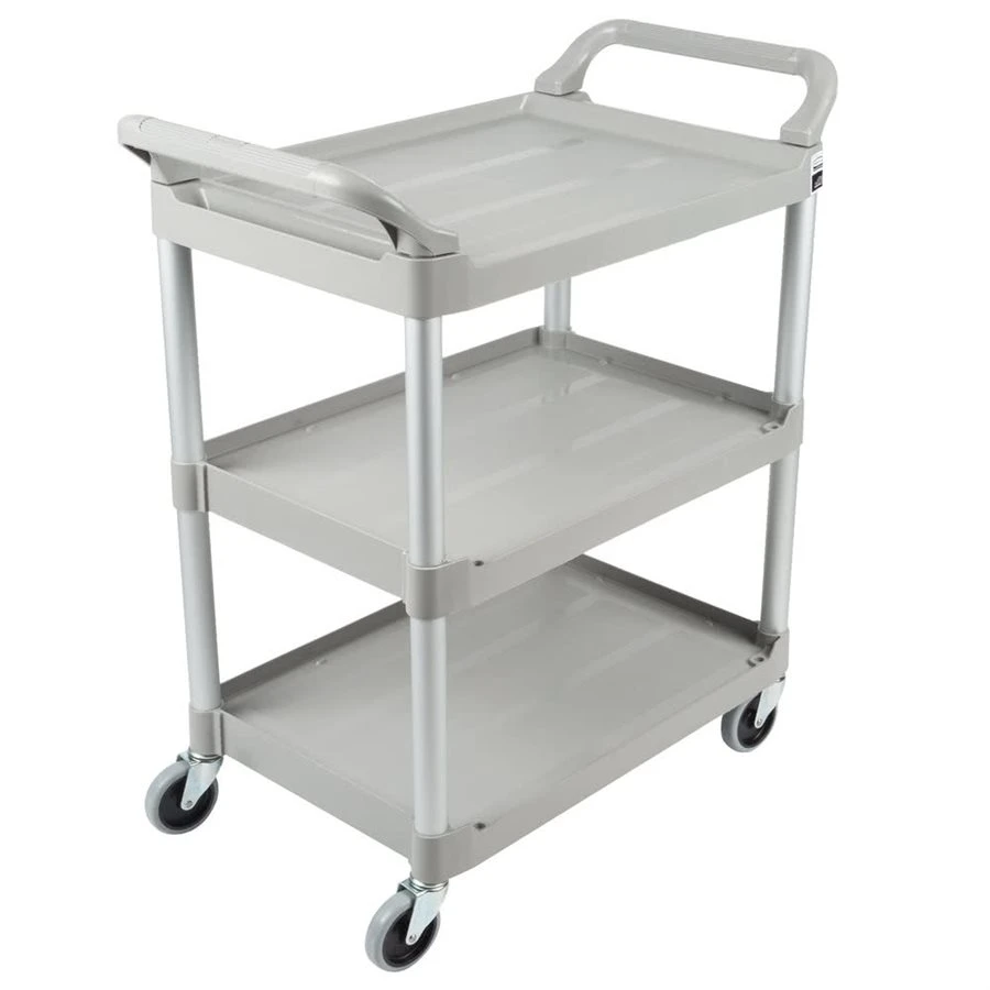 Rubbermaid Chariot Utilitaire, 3 Étagères, 83.8 X 45.7 X 94 CM, Platine 3 Rubbermaid Chariot Utilitaire, 3 Étagères, 83.8 X 45.7 X 94 CM, Platine