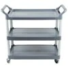 Rubbermaid Chariot Utilitaire "Xtra", 3 Étagères, 101 X 50.8 X 94 CM, Gris -Magasin D'Articles De Cuisine Fg409100gray Z