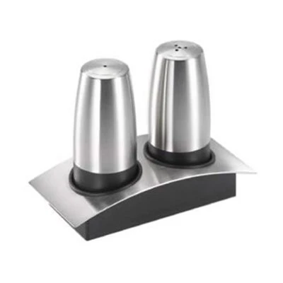 Salières, Sel&Poivre, Avec Caddy, Acier Inoxydable 18/10 3 Salières, Sel&Poivre, Avec Caddy, Acier Inoxydable 18/10