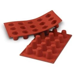 Silikomart Moule A Pâtisserie En Silicone (Pot "Baba" Rond), 15 Fentes