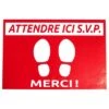 Affiche Plancher - "ATTENDRE ICE SVP" - 24 X 35.5CM -Magasin D'Articles De Cuisine SF07 B