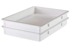 Boîte De Fermentation De Pâte à Pizza En Polypropylène Blanc 18" X 26" X 3''