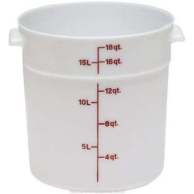 Boîte De Rangement Ronde, Cambro RFS18148 18 Qt. Blanche 3 Boîte De Rangement Ronde, Cambro RFS18148 18 Qt. Blanche
