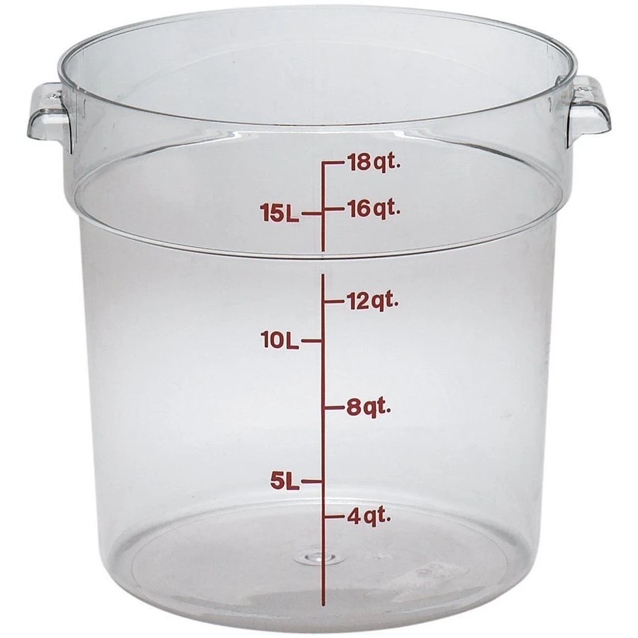 Boîte De Rangement Ronde, Cambro RFSCW18135 18 Qt. Claire 3 Boîte De Rangement Ronde, Cambro RFSCW18135 18 Qt. Claire