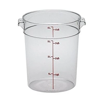 Boîte De Rangement Ronde, Cambro RFSCW4135 4 Qt. Claire 3 Boîte De Rangement Ronde, Cambro RFSCW4135 4 Qt. Claire