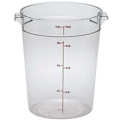 Boîte De Rangement Ronde, Cambro RFSCW8135 8 Qt. Claire 3 Boîte De Rangement Ronde, Cambro RFSCW8135 8 Qt. Claire